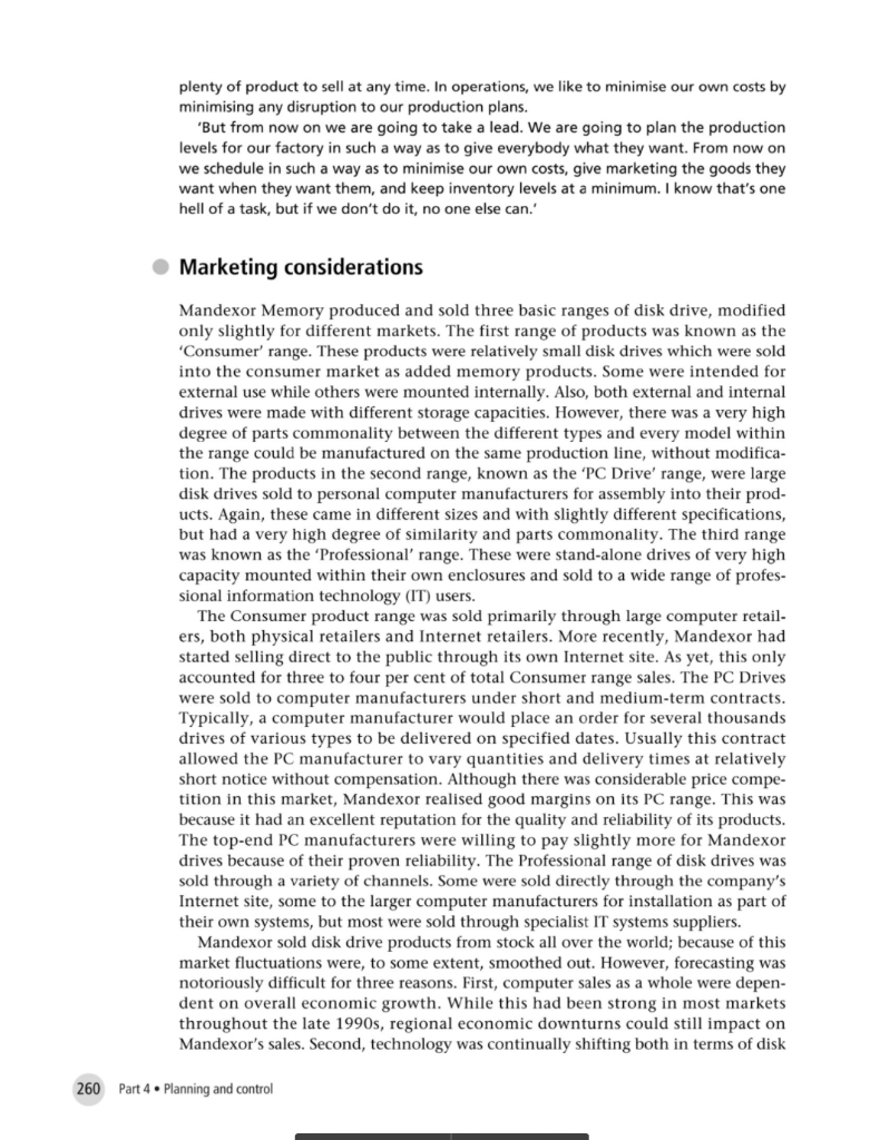 Case Study: MANDEXOR MEMORY QUESTIONS: 1 What