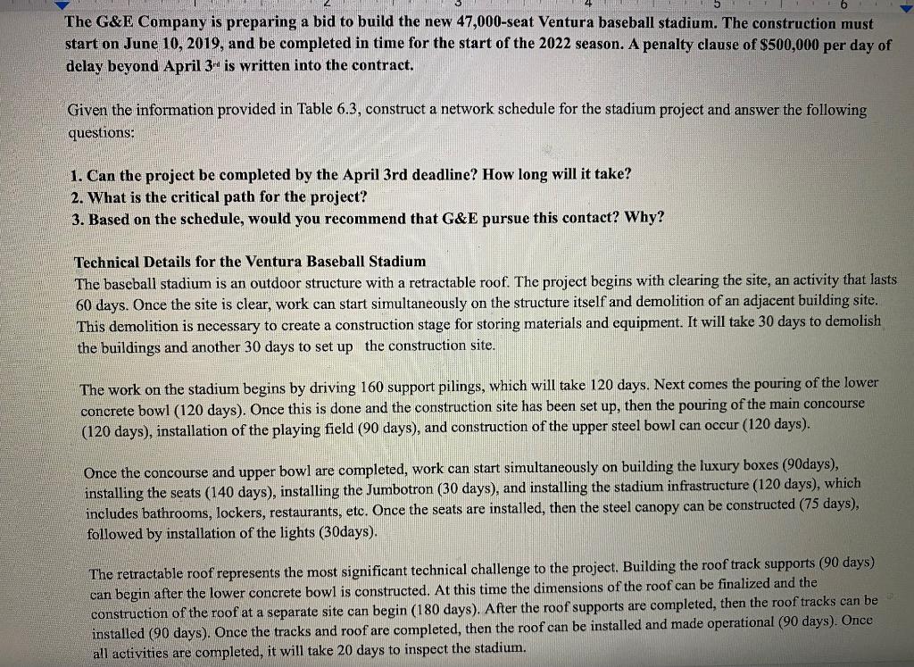 The G&E Company is preparing a bid to build the