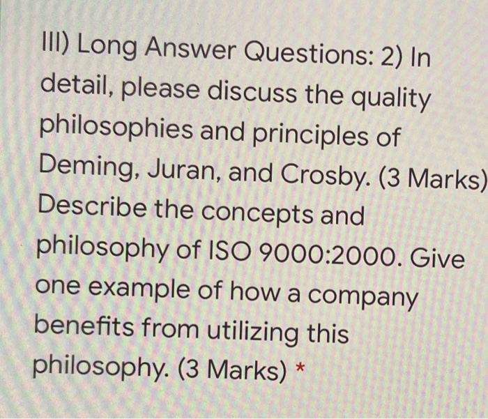 11) Short Answer Question: 1) Please list and