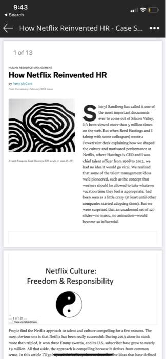 Nextflix Selection and recruitment case study