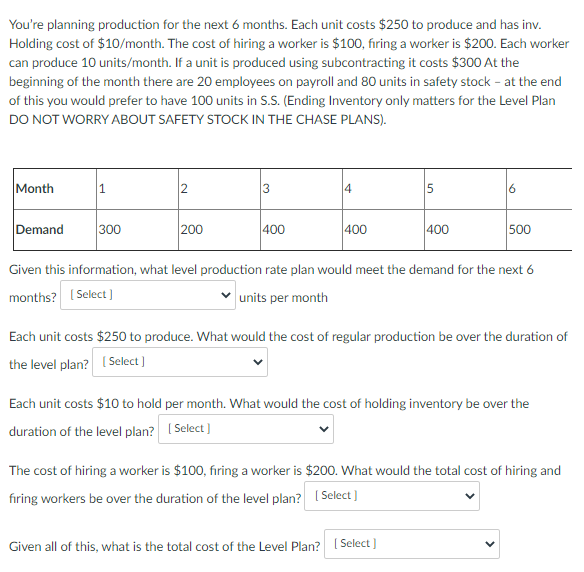 A) possibilities: B) possibilities: C)