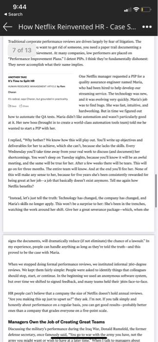 Nextflix Selection and recruitment case study