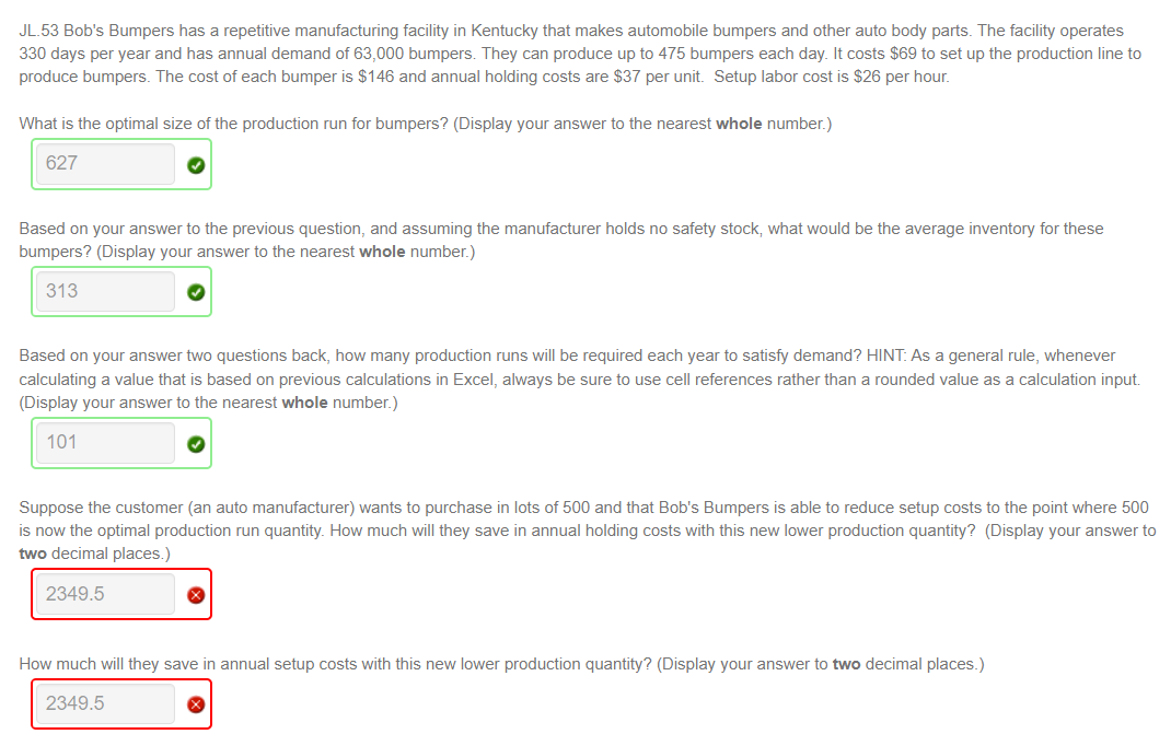 PLEASE USE EXCEEL I need it right away JL.53