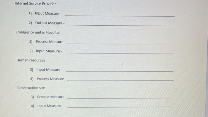 Class Exercise - Performance Measures There are