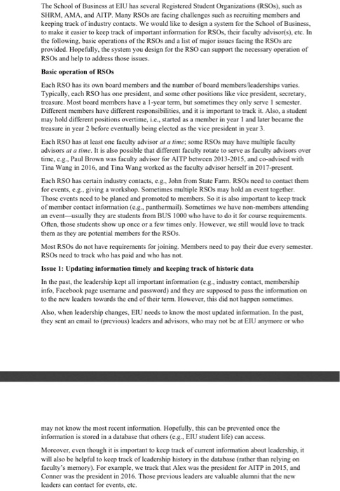 draw an ERD based on Issue one for the Registered