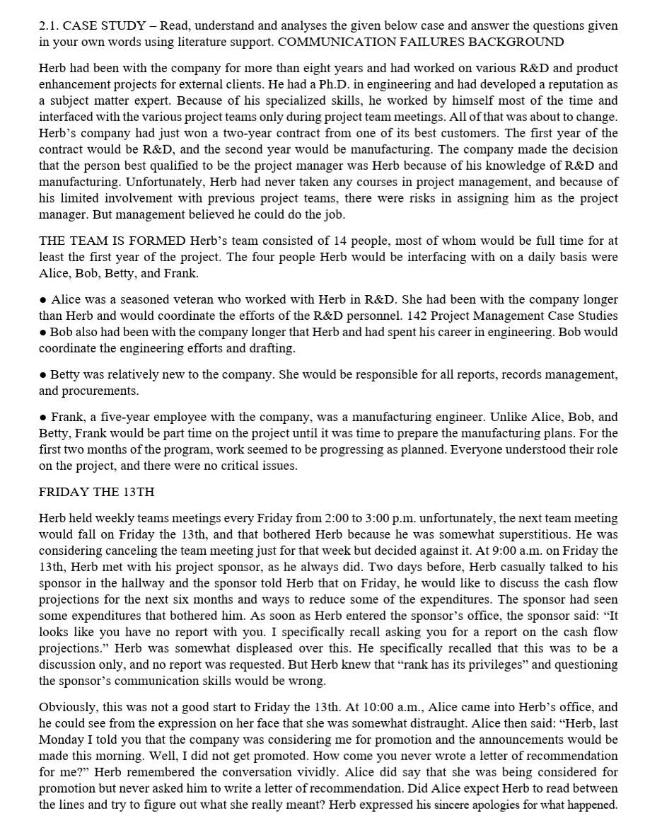 Read the article and answer the questions 2.1.