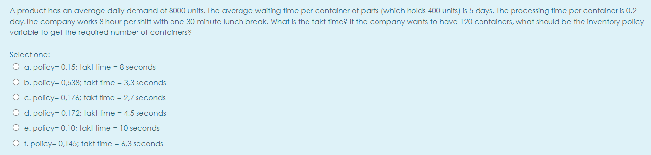 PLEASE BE QUICK AS YOU CAN A product has an