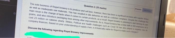 (5 marks) 3 Material sourcing if needed (5 marks)