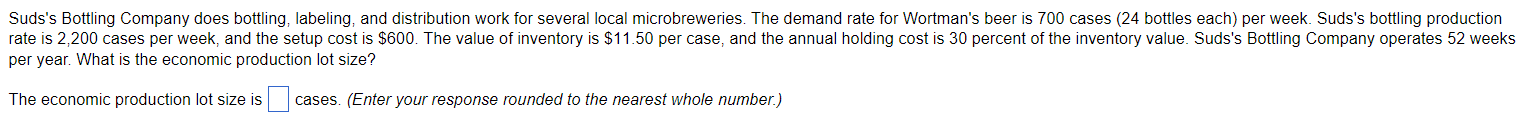Suds's Bottling Company does bottling, labeling,