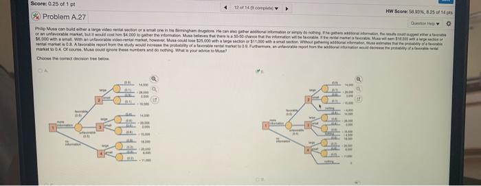 Score: 0.25 of 1 pt 12 of 14 cm HW Score 590N,