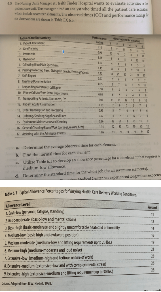 please solve for all sections with detail. 6.5