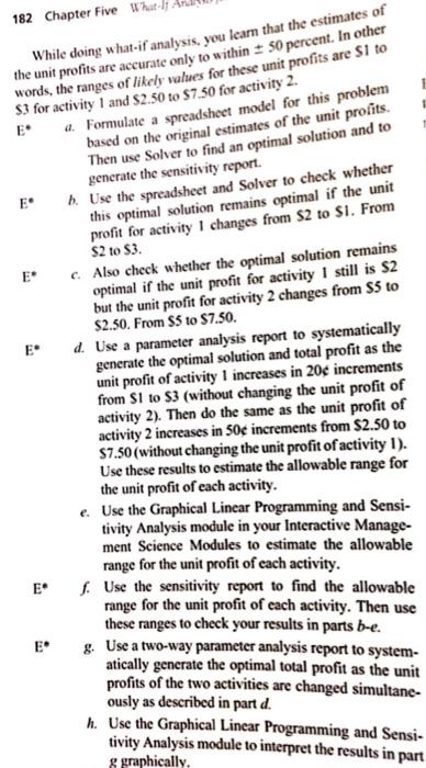 Please include all the solution for each letter.