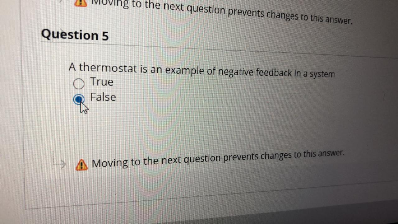 Thg to the next question prevents changes to this