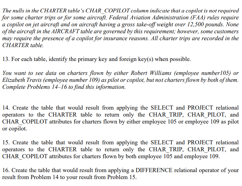 Use the database shown in Figures 4&5 to answer