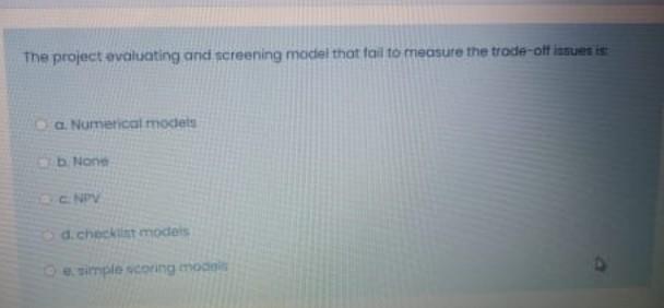 The project evaluating and screening model that