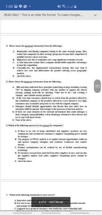 1:04 READ ONLY - This is an older file format. To