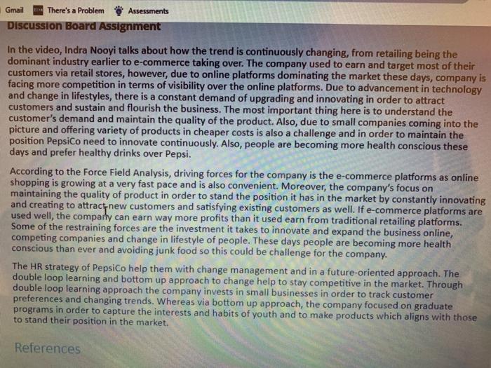 Questions: 1. Explain the changes affecting