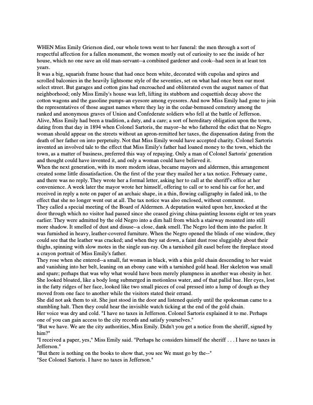 1. From which Point of View is the story