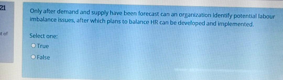 21 Only after demand and supply have been