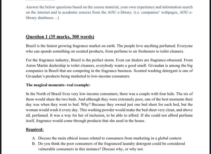 Answer the below questions based on the course