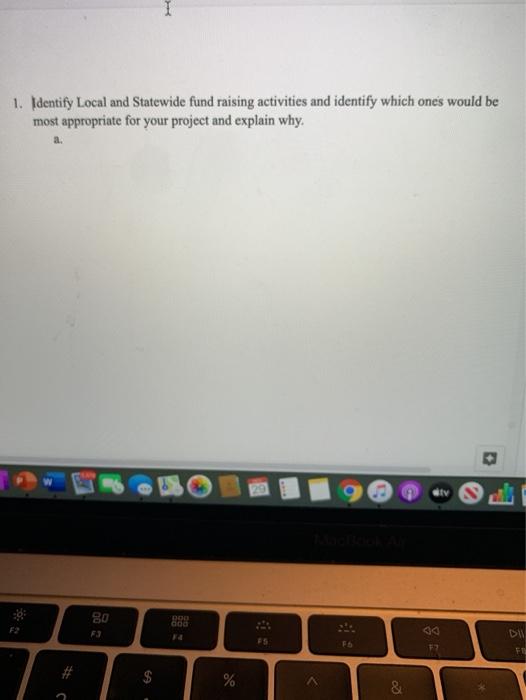 for an apartment complex mostly local fundraining