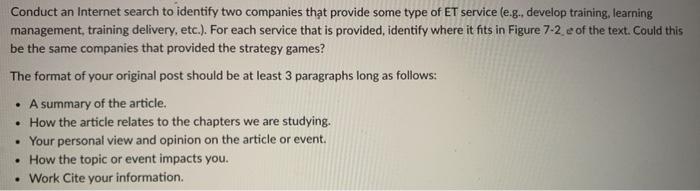 Conduct an Internet search to identify two