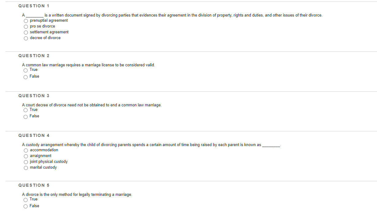 QUESTION 1 is a written document signed by