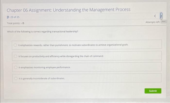 Business Managment Chapter 06 Assignment: