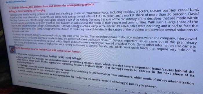 the management decisin problem should be as a