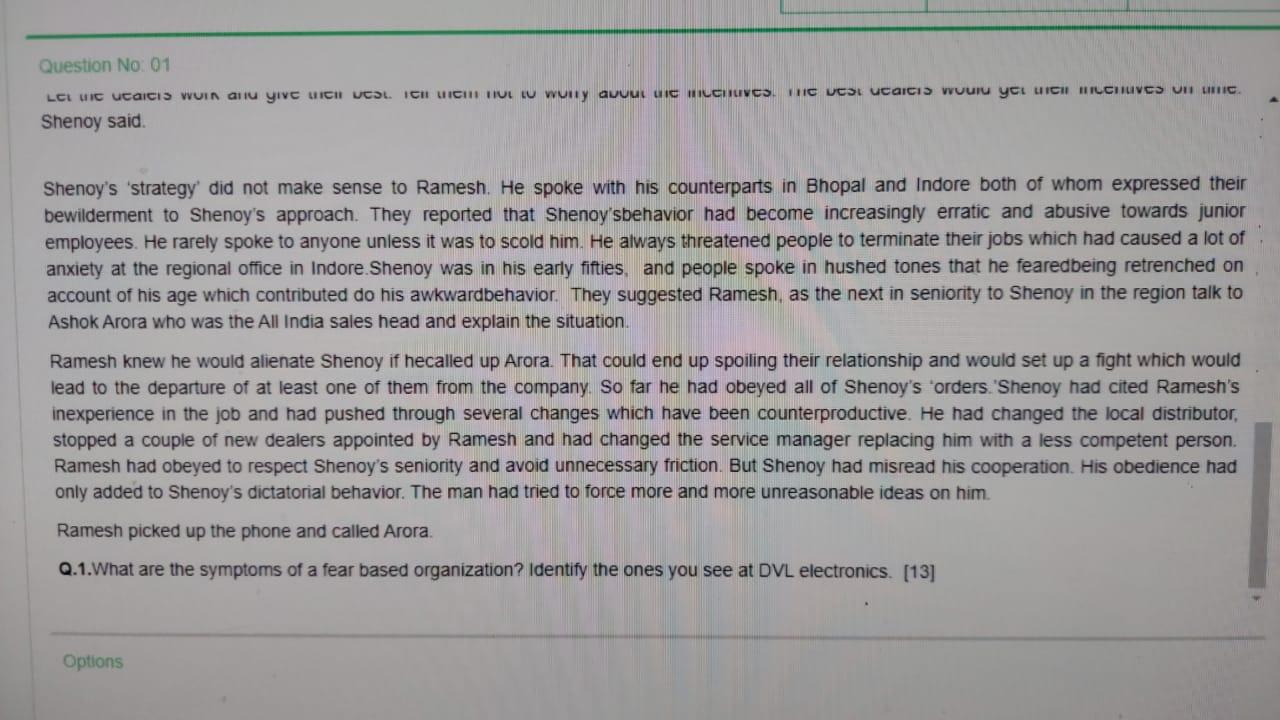 Question No: 01 This is a subjective question,