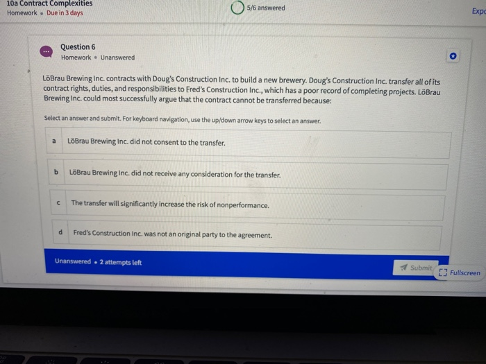 10a Contract Complexities Homework . Due in 3