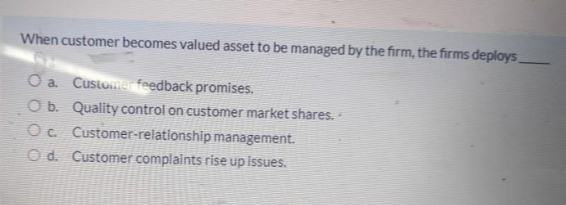 Time left 1:0 When the customer provides a