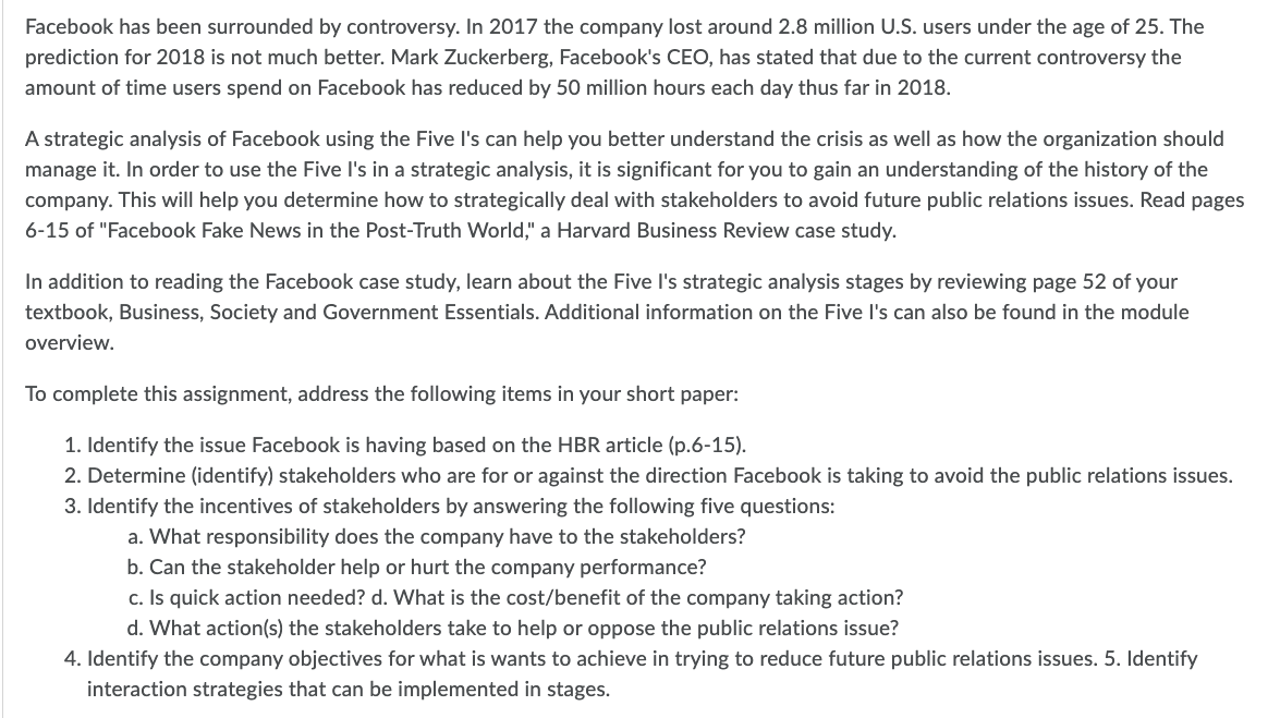 The issue should be in the history of Facebook.