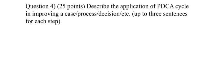 Question 4) (25 points) Describe the application