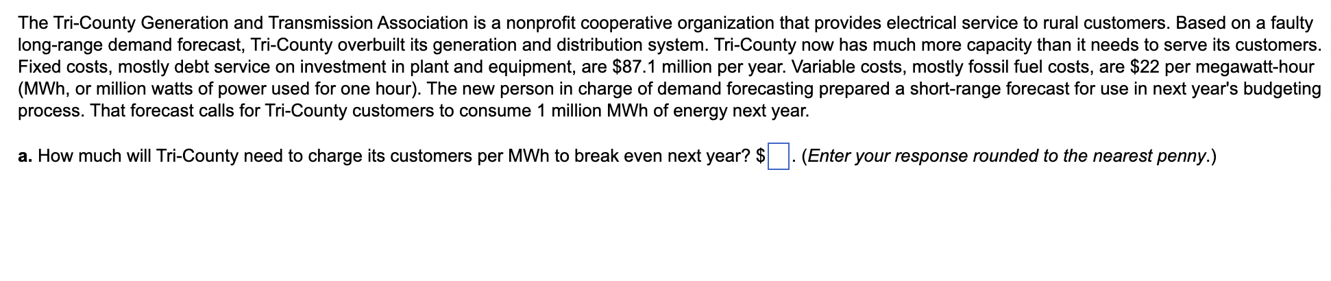 The Tri-County Generation and Transmission
