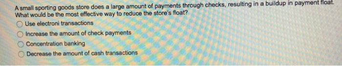 A small sporting goods store does a large amount