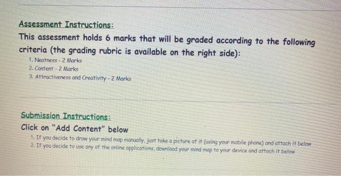 Assignment Content Assessment Requirement: You