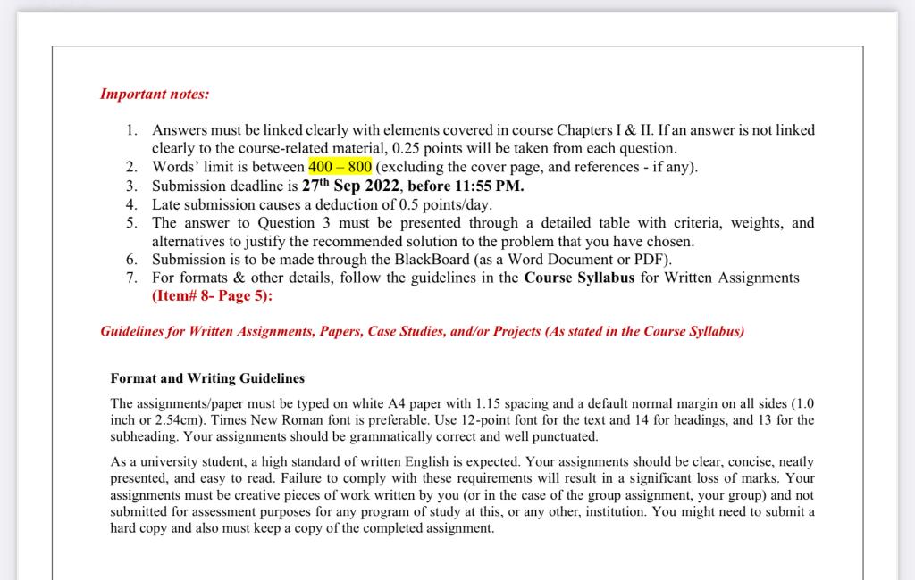 This individual assignment aims to help students