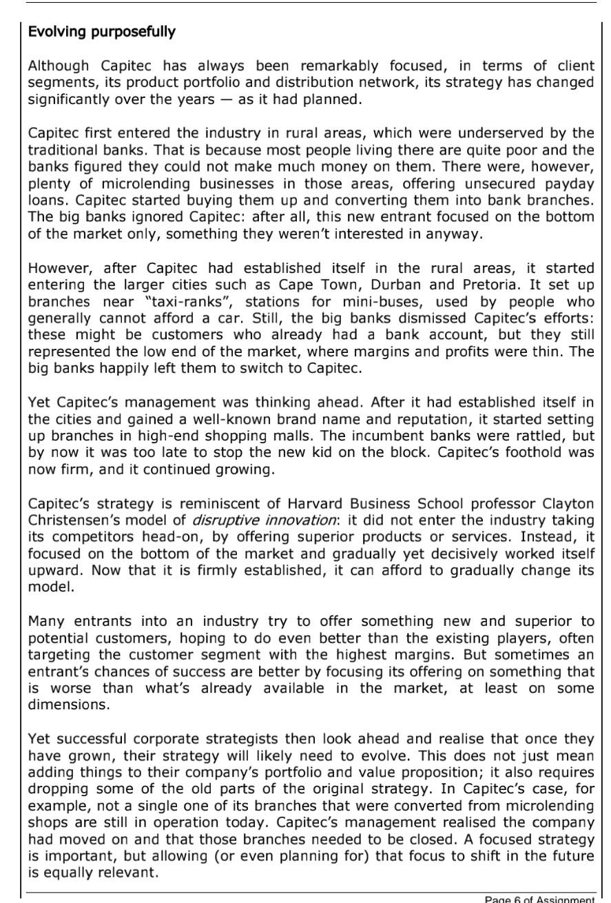 Question 1 [45] Read the article below and answer