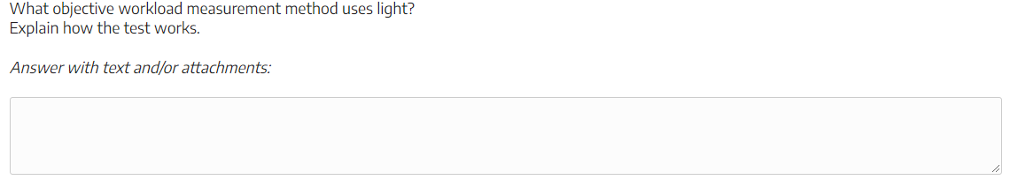What objective workload measurement method uses