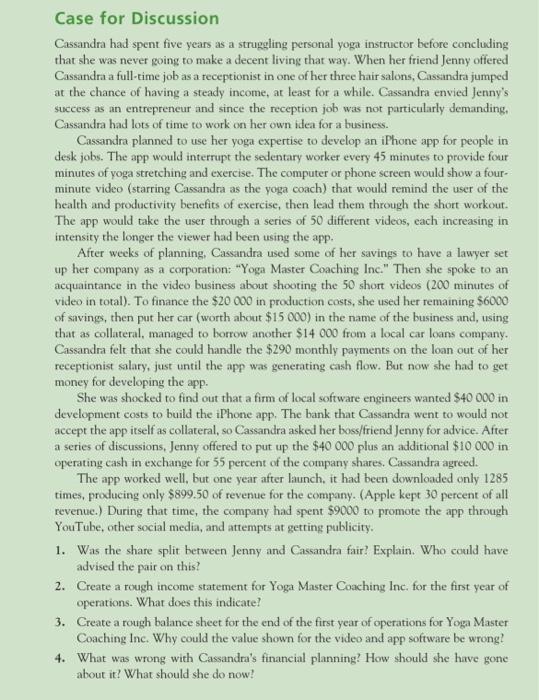 please answer this case Case for Discussion