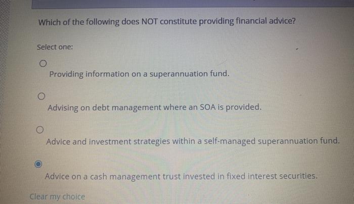 Which of the following does NOT constitute