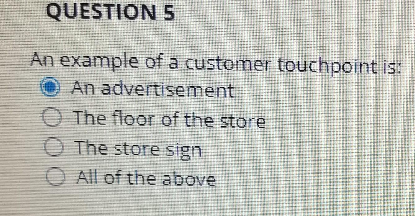 A was incorrect. QUESTIONS An example of a