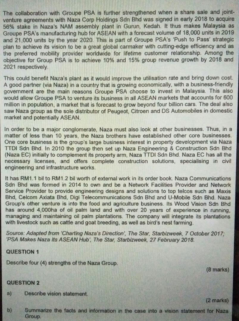 Charting Naza's Direction Driven by the need to