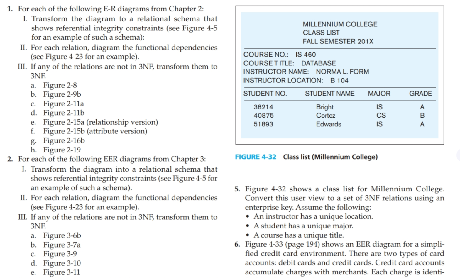 Questions 1 & 2 please! MILLENNIUM COLLEGE CLASS