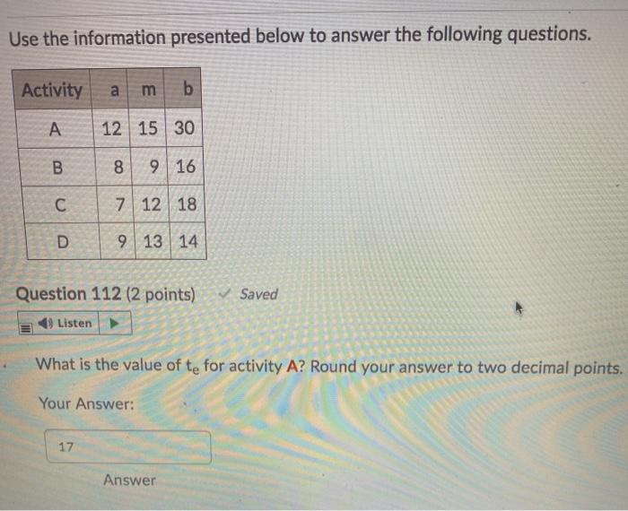 please help Use the information presented below