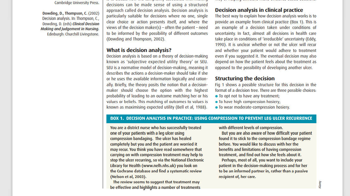 Write a summary about Using decision trees to aid