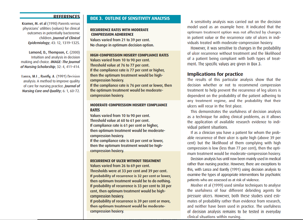 Write a summary about Using decision trees to aid