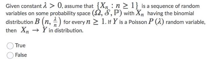 Given constant 2 > 0, assume that {Xn : n > 1} is