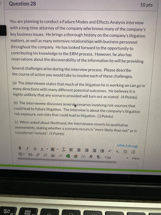 value based management question Question 28 10